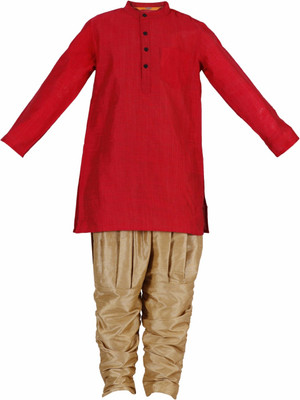 

Svanik Boys Kurta and Breeches Set(Red Pack of 1