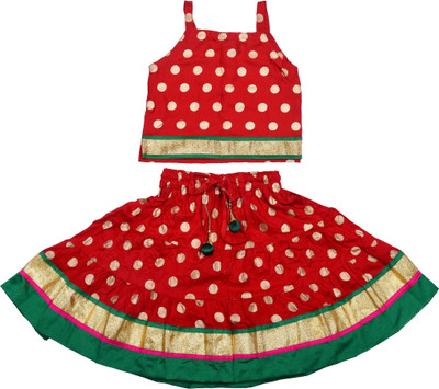 

Decot Paradise Girls Top and Skirt Set(Red Pack of 1