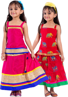 

Decot Paradise Girls Top and Skirt Set(Multicolor Pack of 2, Multicolour