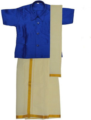 

Preethi Boys Dhoti & Kurta Set(Blue Pack of 3