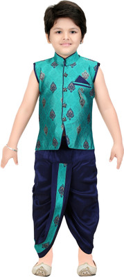 

Shree Shubh Boys Dhoti & Kurta Set(Multicolor Pack of 1, Green