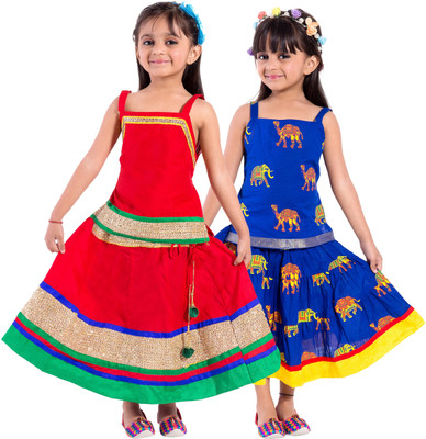 

Decot Paradise Girls Top and Skirt Set(Multicolor Pack of 2, Multicolour