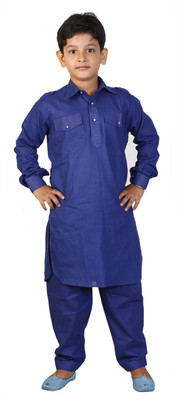 

JBN Creation Boys Pathani Suit Set(Blue Pack of 1