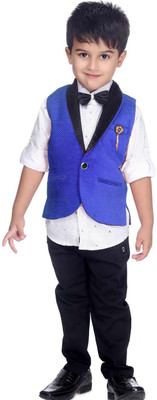 

Bad Boys Boys Shirt, Waistcoat and Pant Set(Multicolor Pack of 4, Blue
