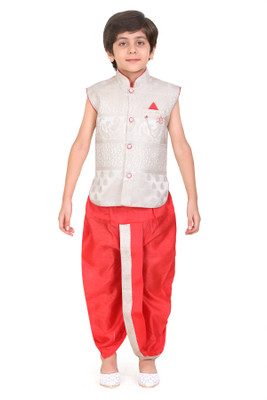 

Jeet Boys Dhoti & Kurta Set(Orange Pack of 1