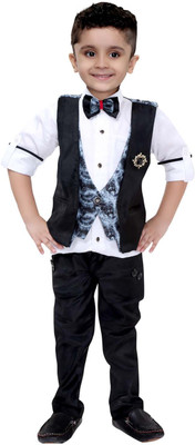 

Bad Boys Boys Shirt, Waistcoat and Pant Set(Multicolor Pack of 4, Black
