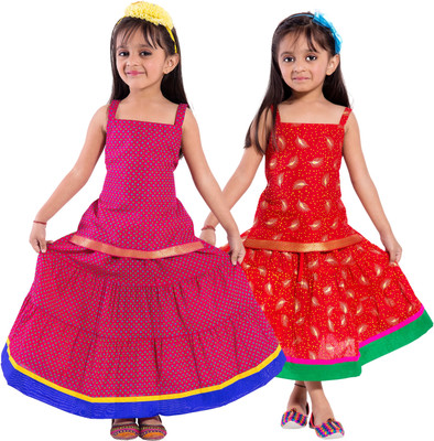 

Decot Paradise Girls Top and Skirt Set(Multicolor Pack of 2, Multicolour
