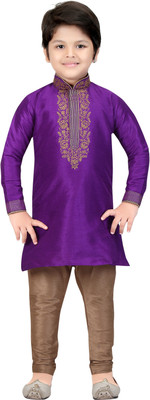 

Shree Shubh Boys Kurta and Pyjama Set(Purple Pack of 1