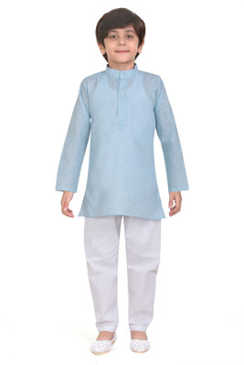 

Jeet Boys Festive & Party Kurta and Pyjama Set(Blue Pack of 1