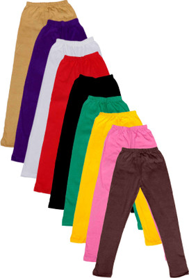 

IndiWeaves Legging For Girls(Multicolor Pack of 9, Beige;black;brown;green;pink;purple;red;white;yellow