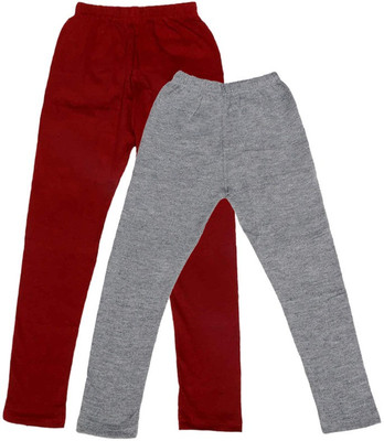 IndiWeaves Legging For Girls(Maroon Pack of 2)