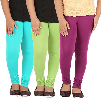 

Greenwich Legging For Girls(Multicolor Pack of 3), Grape purpule;lawn green;poll green