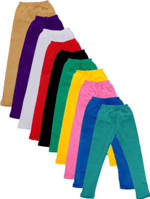 

IndiWeaves Legging For Girls(Multicolor Pack of 10, Beige;black;blue;green;pink;purple;red;white;yellow