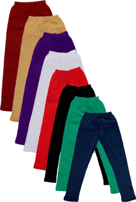 

IndiWeaves Legging For Girls(Multicolor Pack of 8, Beige;black;blue;green;maroon;purple;red;white