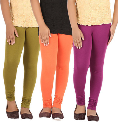 

Greenwich Legging For Girls(Multicolor Pack of 3), Dark brown;grape purpule;olive green
