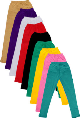 

IndiWeaves Legging For Girls(Multicolor Pack of 9, Beige;black;green;pink;purple;red;white;yellow
