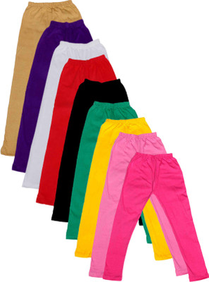 

IndiWeaves Legging For Girls(Multicolor Pack of 9, Beige;black;green;pink;purple;red;white;yellow
