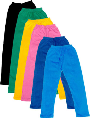 

IndiWeaves Legging For Girls(Multicolor Pack of 6, Black;blue;green;pink;yellow