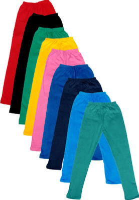 

IndiWeaves Legging For Girls(Multicolor Pack of 9, Black;blue;green;pink;red;yellow
