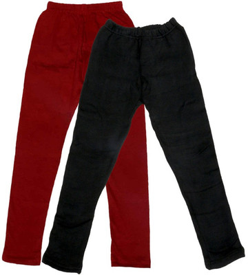 

IndiWeaves Legging For Girls(Maroon Pack of 2, Black;maroon
