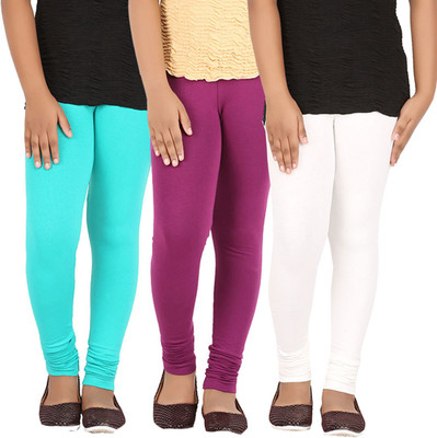 

Greenwich Legging For Girls(Multicolor Pack of 3), Grape purpule;pool green;snow white