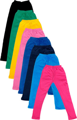 

IndiWeaves Legging For Girls(Multicolor Pack of 8, Black;blue;green;pink;yellow