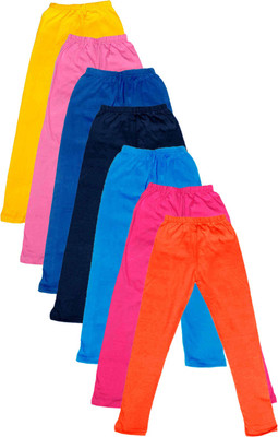 

IndiWeaves Legging For Girls(Multicolor Pack of 7, Blue;orange;pink;yellow