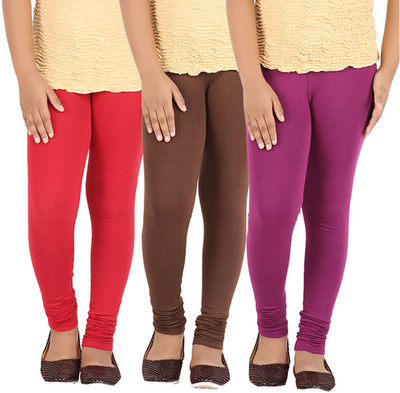

Greenwich Legging For Girls(Multicolor Pack of 3), Dark brown;grape purpule;maroon red