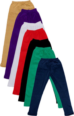 

IndiWeaves Legging For Girls(Multicolor Pack of 7, Beige;black;blue;green;purple;red;white