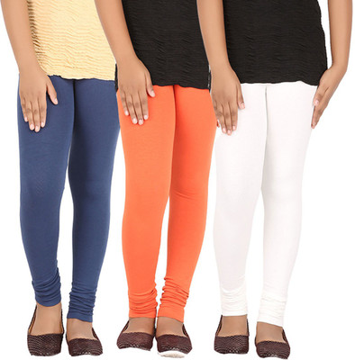

Greenwich Legging For Girls(Multicolor Pack of 3), Dark orange;navy blue;snow white