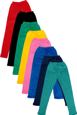 

IndiWeaves Legging For Girls(Multicolor Pack of 8, Black;blue;green;pink;red;yellow