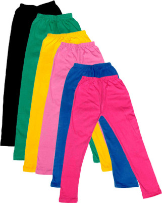 

IndiWeaves Legging For Girls(Multicolor Pack of 6, Black;blue;green;pink;yellow