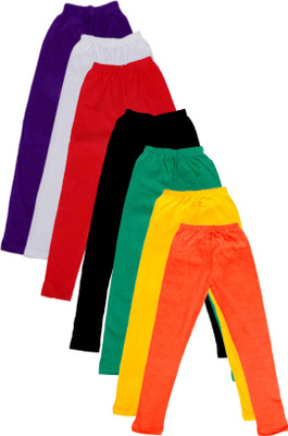 

IndiWeaves Legging For Girls(Multicolor Pack of 7, Black;green;orange;purple;red;white;yellow