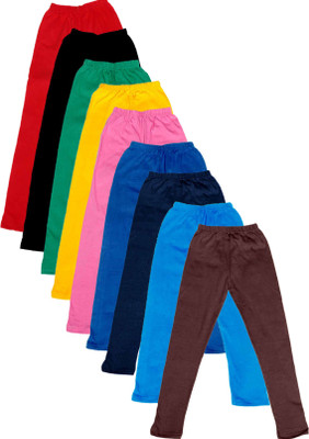 

IndiWeaves Legging For Girls(Multicolor Pack of 9, Black;blue;brown;green;pink;red;yellow