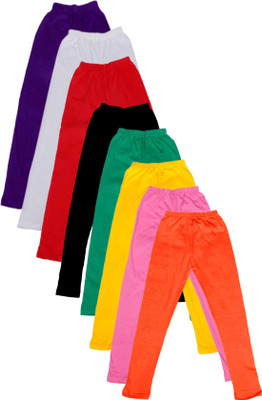 

IndiWeaves Legging For Girls(Multicolor Pack of 8, Black;green;orange;pink;purple;red;white;yellow