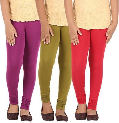 

Greenwich Legging For Girls(Multicolor Pack of 3), Grape purpule;maroon red;olive green