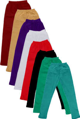 

IndiWeaves Legging For Girls(Multicolor Pack of 8, Beige;black;green;maroon;purple;red;white