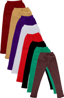 

IndiWeaves Legging For Girls(Multicolor Pack of 8, Beige;black;brown;green;maroon;purple;red;white