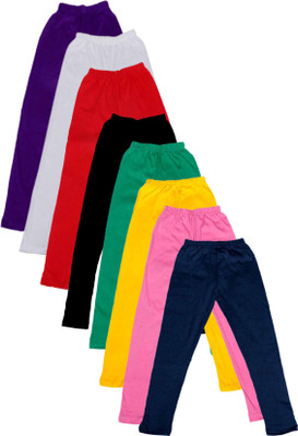 

IndiWeaves Legging For Girls(Multicolor Pack of 8, Black;blue;green;pink;purple;red;white;yellow
