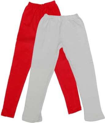 IndiWeaves Legging For Girls(Red Pack of 2)