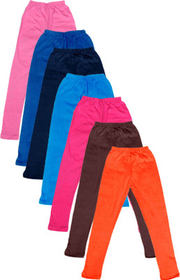 

IndiWeaves Legging For Girls(Multicolor Pack of 7, Blue;brown;orange;pink