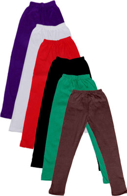 

IndiWeaves Legging For Girls(Multicolor Pack of 6, Black;brown;green;purple;red;white