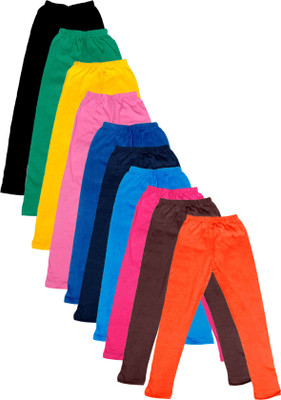 

IndiWeaves Legging For Girls(Multicolor Pack of 10, Black;blue;brown;green;orange;pink;yellow
