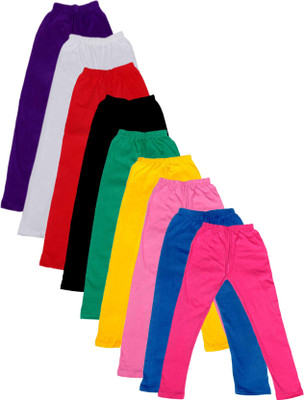 

IndiWeaves Legging For Girls(Multicolor Pack of 9, Black;blue;green;pink;purple;red;white;yellow