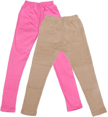 IndiWeaves Legging For Girls(Pink Pack of 2)