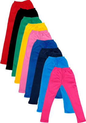 

IndiWeaves Legging For Girls(Multicolor Pack of 9, Black;blue;green;pink;red;yellow