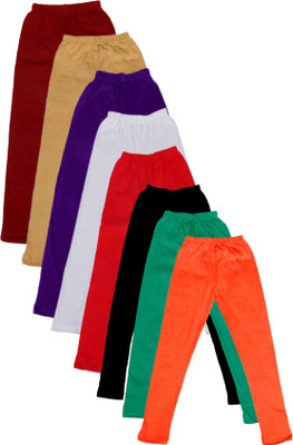 

IndiWeaves Legging For Girls(Multicolor Pack of 8, Beige;black;green;maroon;orange;purple;red;white