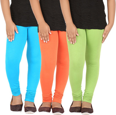

Greenwich Legging For Girls(Multicolor Pack of 3), Dk.orange;lawn green;turq blue