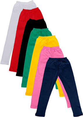 

IndiWeaves Legging For Girls(Multicolor Pack of 7, Black;blue;green;pink;red;white;yellow