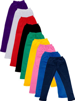 

IndiWeaves Legging For Girls(Multicolor Pack of 9, Black;blue;green;pink;purple;red;white;yellow